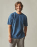 Men's Distressed French Terry Tee - Marine Navy